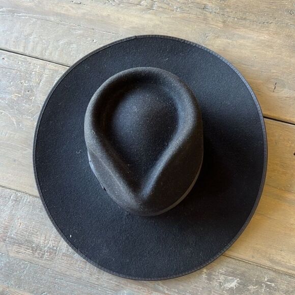 Free People Black Rancher Felt Hat M - Picture 4 of 9